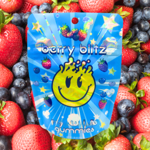 4g Happy Bars Mushroom Gummies - Berry Blitz - Image 4