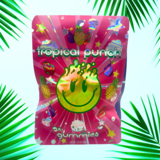 4g Happy Bars Mushroom Gummies - Tropical Punch - Image 3