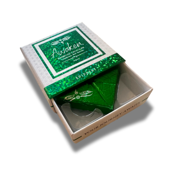 4g Awaken Superfood Chocolate Bar - Ceremonial Mint Matcha - Epiphany - Image 3