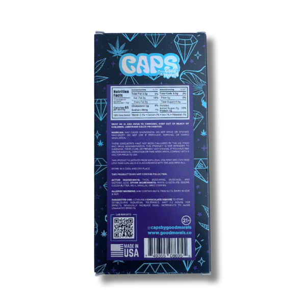 1g Caps Magic Amanita Chocolate Bar - Cookies & Cream - Image 3