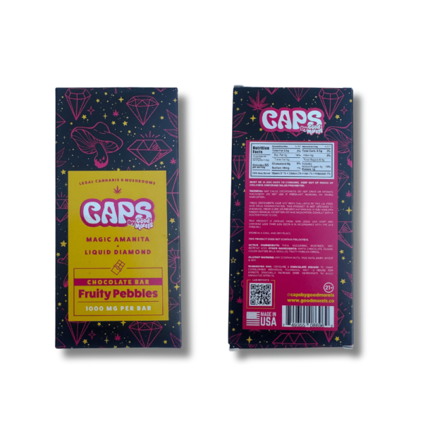 1g Caps Magic Amanita Chocolate Bar - Fruity Pebbles - Image 4