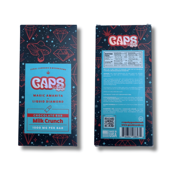 1g Caps Magic Amanita Chocolate Bar - Milk Crunch - Image 4