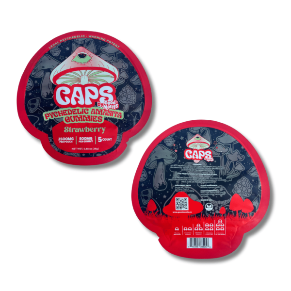 2.5g Caps Psychedelic Amanita Gummies - Strawberry - Image 4