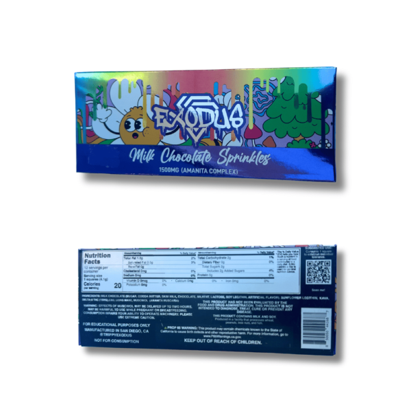 1.5g Exodus Amanita Chocolate Bar - Milk Chocolate Sprinkles - Image 4