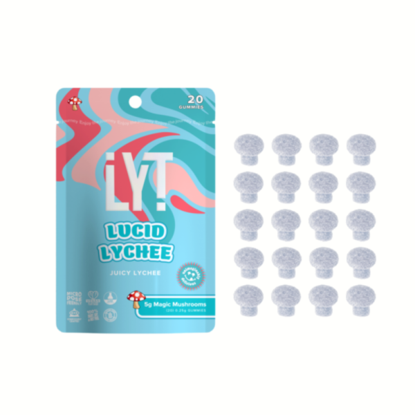 5g LYT Mushroom Gummies - Lucid Lychee Juicy Juicy Lychee