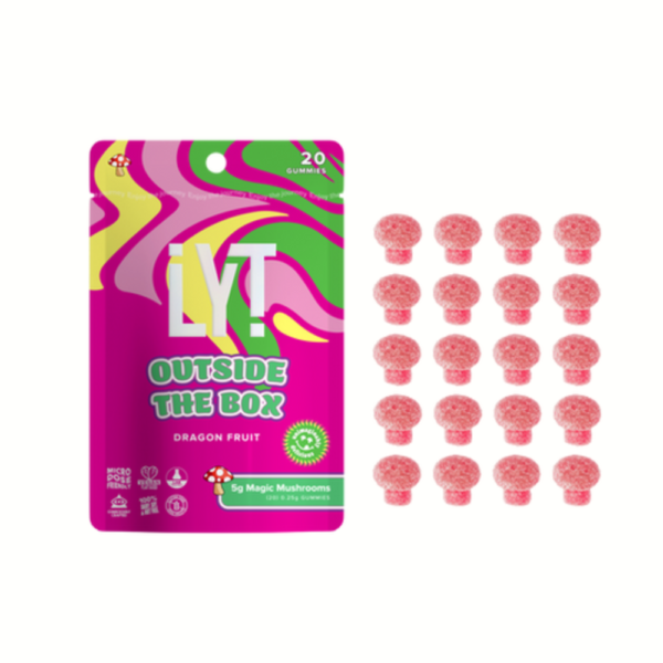 5g LYT Mushroom Gummies - Outside the Box - Dragon Fruit