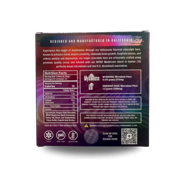 6g Mykodose Acai Berry Dark Chocolate Bliss Bar - Image 4