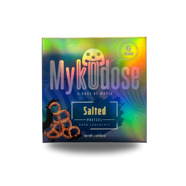 6g Mykodose Salted Pretzel Dark Chocolate Bar - Image 3