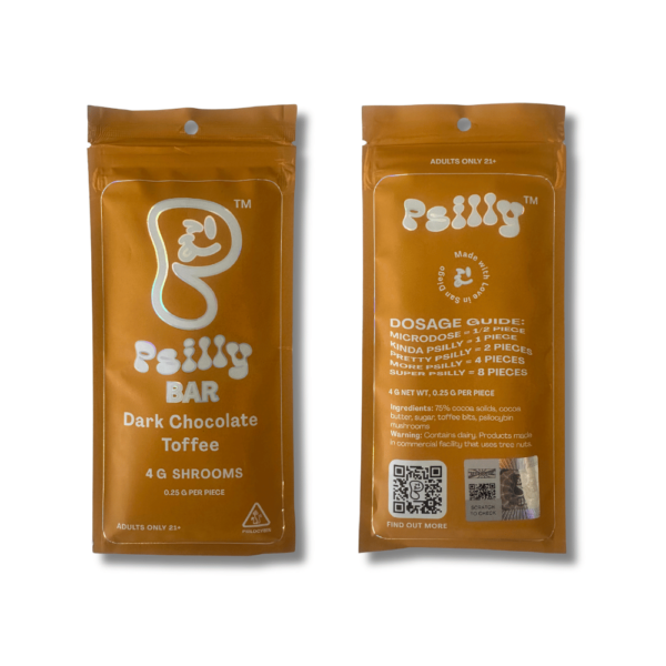 4g Psilly Mushroom Mushroom Bar - Dark Chocolate Toffee - Image 5