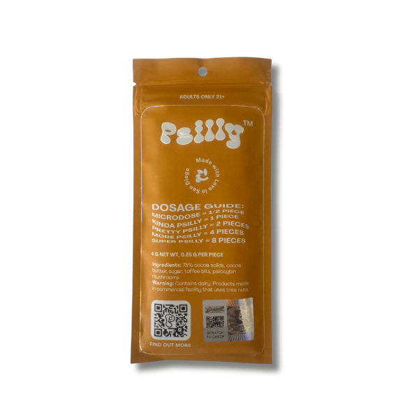 4g Psilly Mushroom Mushroom Bar - Dark Chocolate Toffee - Image 4