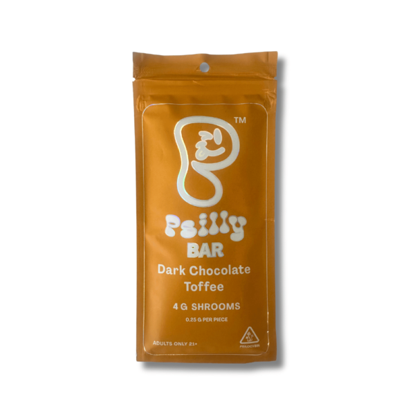 4g Psilly Mushroom Mushroom Bar - Dark Chocolate Toffee - Image 3