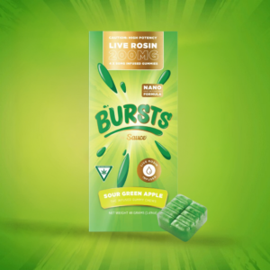 1G Sauce Bursts Sour Green Apple (Indica) Gummies Live Rosin