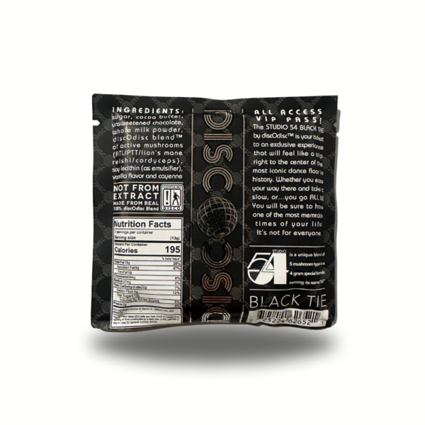 4g Black Tie 50/50 Dark/Milk Chocolate Studio54 Disc by discOdisc - Image 3