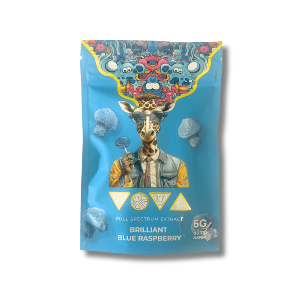 6g VOVA Mushroom Gummies - Brilliant Blue Raspberry
