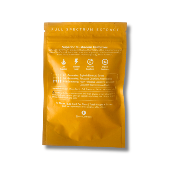 6g VOVA Mushroom Gummies - Magnificent Mango - Image 3