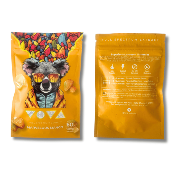 6g VOVA Mushroom Gummies - Magnificent Mango - Image 4