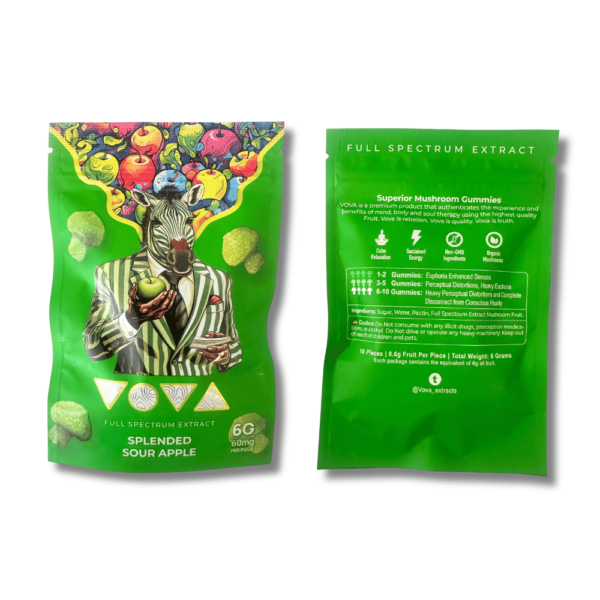 6g VOVA Mushroom Gummies - Splendid Sour Apple - Image 4