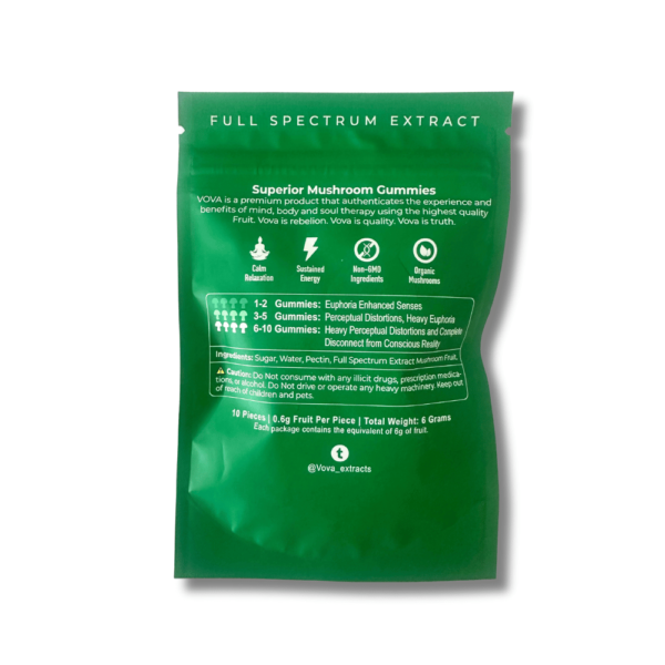 6g VOVA Mushroom Gummies - Wonderful Watermelon - Image 3