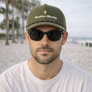 Sunshine Monday Laser Cut Rope Hat - Olive