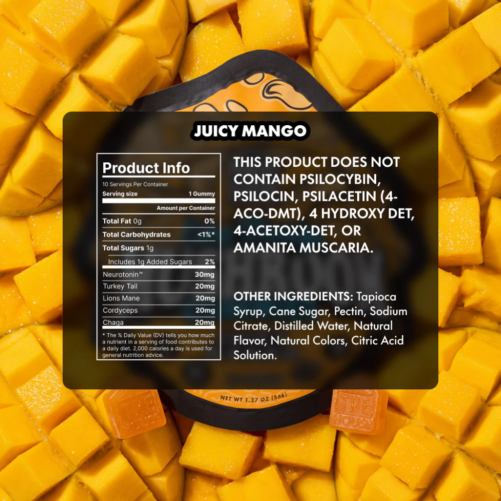 TRĒ House Extra Strength Magic Mushroom Gummies - Juicy Mango - Image 3