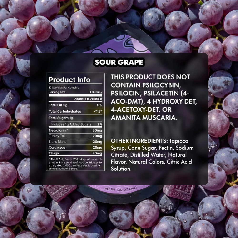 TRĒ House Extra Strength Magic Mushroom Gummies - Sour Grape - Image 3