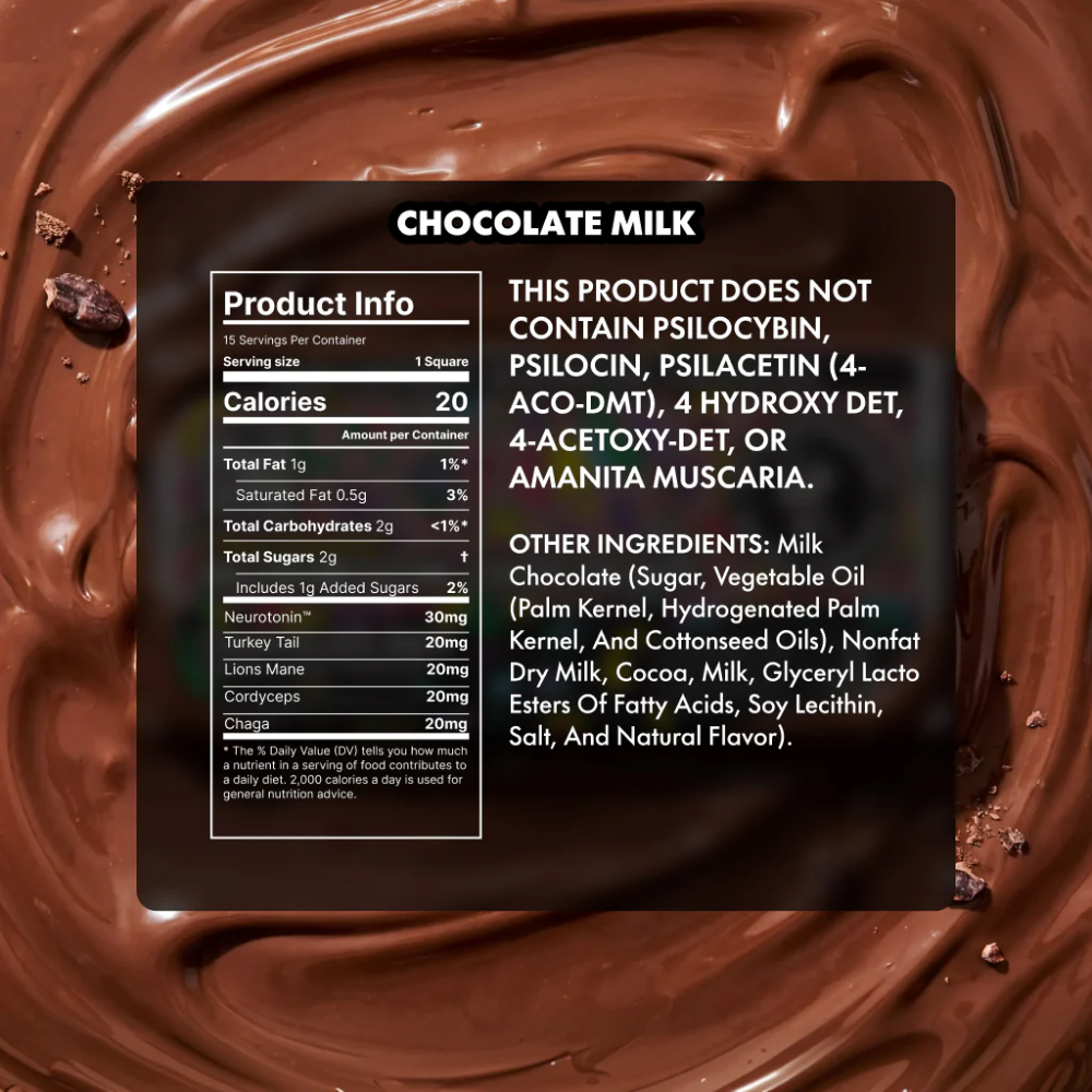 TRĒ House Extra Strength Mushroom Chocolate Bar - Chocolate Milk - Image 3