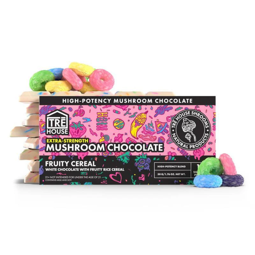 TRĒ House Extra Strength Mushroom Chocolate Bar - Fruity Cereal