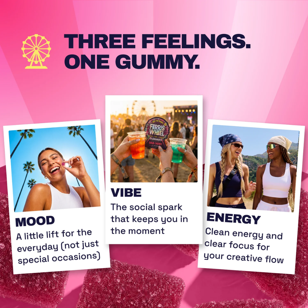 Kanna Daily Mood Gummies by Ferris Wheel - Sour Cherry - Image 5