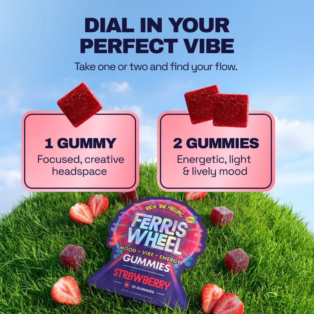 Kanna Daily Mood Gummies by Ferris Wheel - Strawberry - Image 2