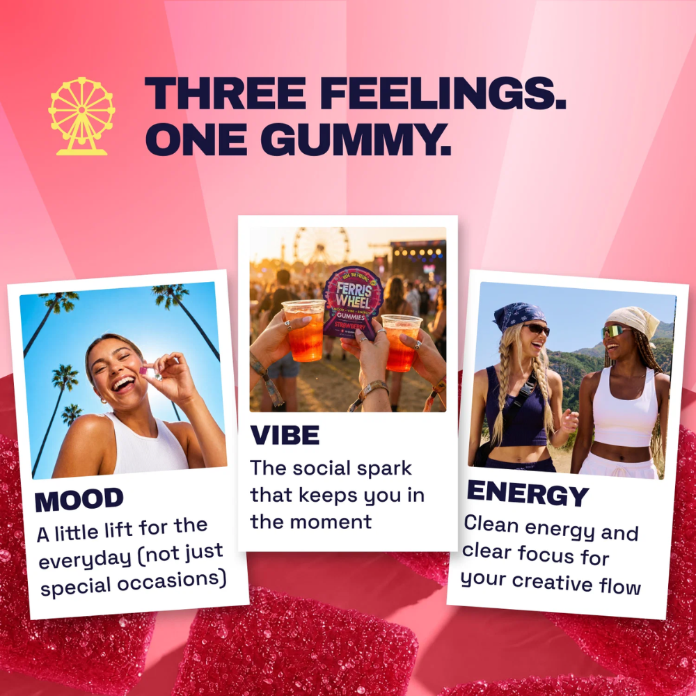 Kanna Daily Mood Gummies by Ferris Wheel - Strawberry - Image 3